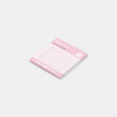 Zoete roze Schattige witte kat Paws checkbox to do Post-it® Notes (Schuin)