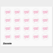 Zoete Roze Script Kleuterschool Afgestudeerde Ronde Sticker (Vel)