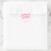 Zoete Roze Script Kleuterschool Afgestudeerde Ronde Sticker (Tas)