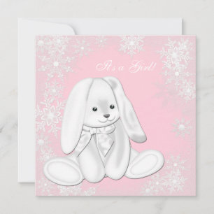 Zoete Roze Sneeuwvlok Winter Wonderland Baby Showe Kaart