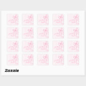 Zoete Roze Strepen Afstudeerboog Naam Sticker (Vel)
