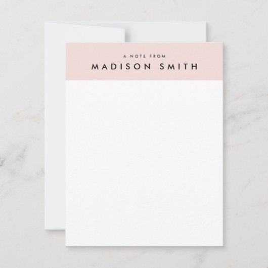 Zoete roze strepen Moderne briefpapier notitiekaar Kaart (Voorkant)