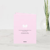 Zoete Roze Teddybeer Baby Shower (Achterkant)