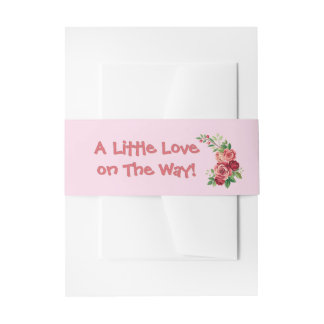 Zoete Roze Teddybeer Baby Shower Uitnodigingen Wikkel