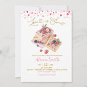 Zoete Roze Valentijnsdag Waffel Bruiloftslunch Kaart (Voorkant)