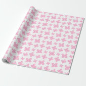 Zoete roze vlinder cadeaupapier (Uitgerold)
