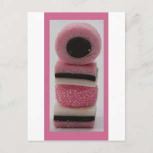 zoete roze vloeistof briefkaart