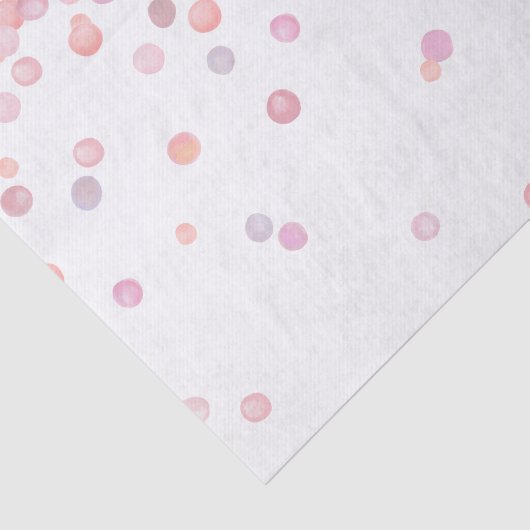 Zoete Roze Waterverf Confetti Stippen Tissuepapier (Detail)