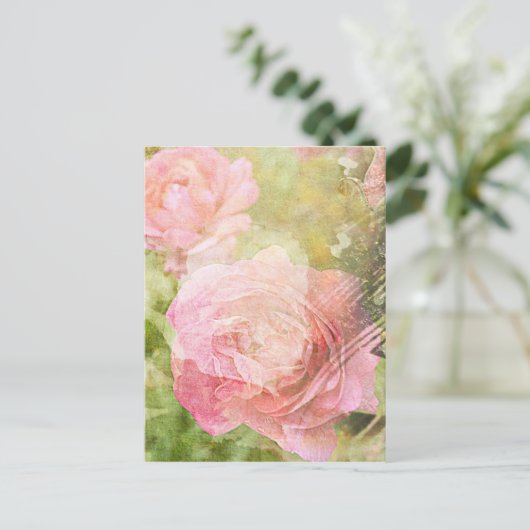 Zoete Rozen Briefkaart (Staand voorkant)