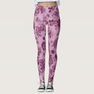 Zoete Rozen in roze Leggings