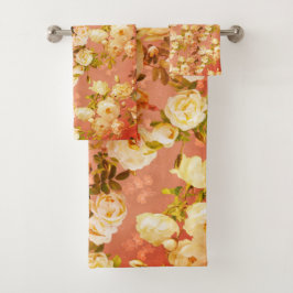 Zoete Rozen op Sinaasappel Bad Handdoek