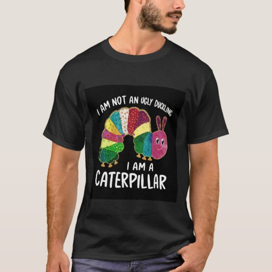 Zoete rups met spreuk 1 t-shirt (Voorkant)