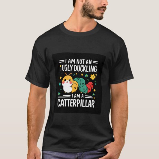 Zoete rups met spreuk t-shirt (Voorkant)