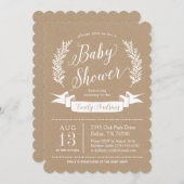 Zoete rustieke Baby shower uitnodiging (Voorkant / Achterkant)
