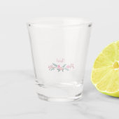 Zoete Rustieke Bloemmotief Aanpasbaar Shot Glas (Achterkant)