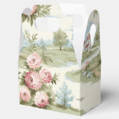 Zoete rustieke landhuis bloemenlandschap bedankdoosjes (Geopend)