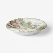 Zoete rustieke landhuis bloemenlandschap papieren kommen (Gebogen)