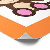 Zoete Safari Apen Muur Kunstprint voor Kinderkamer Poster (Hoek)