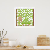 Zoete Safari Kleine Schildpad Kinderkamer Muur Kun Poster (Keuken)