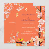 Zoete Sakura Trouw Save the Date Uitnodigingen (Voorkant / Achterkant)