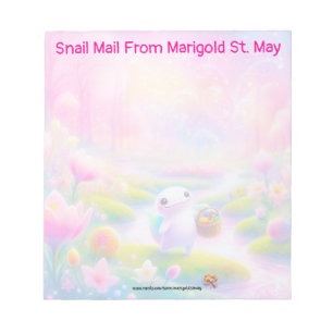 Zoete Salamander Bloemige Notitieblok