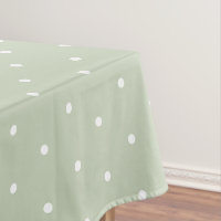 Zoete salie groene witte polkadots vintage
