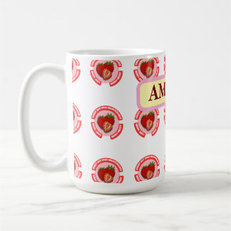 Zoete sappige aardbeien zomerfruit koffiemok