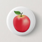 Zoete, sappige appel ronde button 5,7 cm (Voorkant)