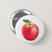 Zoete, sappige appel ronde button 5,7 cm (Voorkant /achterkant)