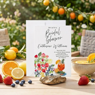 Zoete & sappige fruitfeest bruiloft kaart