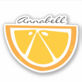 Zoete sappige Oranje plakillustratie Sticker (Voorkant)