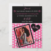 Zoete & Sassy Roze Pyjama Feest Foto Kaart (Achterkant)