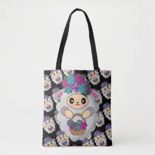 Zoete schapen met ventilator voor de teelt tote bag