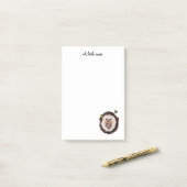 zoete schattig gekrulde egel post-it® notes (Op bureau)