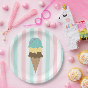 Zoete Scheppen Ijs Baby Shower Papieren Bordje
