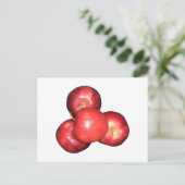 Zoete & scherpe rode appels - biologische fruitpri briefkaart (Staand voorkant)