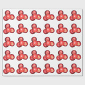 Zoete & scherpe rode appels - biologische fruitpri cadeaupapier (Vlak)