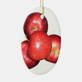 Zoete & scherpe rode appels - biologische fruitpri keramisch ornament (Rechts)