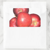 Zoete & scherpe rode appels - biologische fruitpri rechthoekige sticker (Tas)