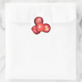Zoete & scherpe rode appels - biologische fruitpri ronde sticker (Tas)