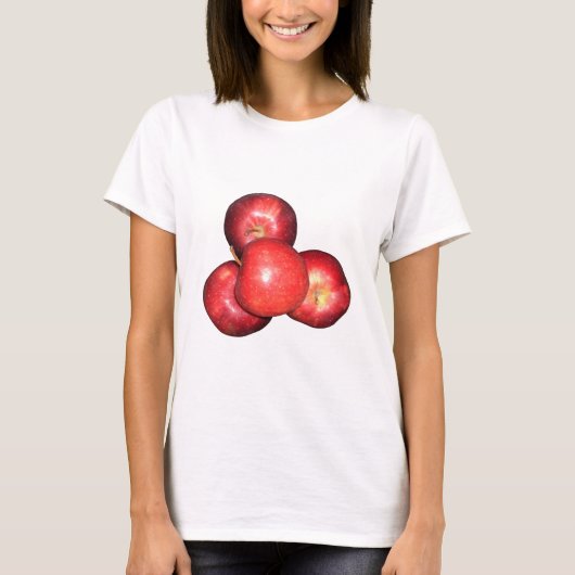 Zoete & scherpe rode appels - biologische fruitpri t-shirt (Voorkant)
