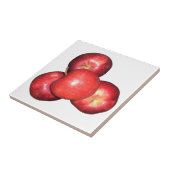 Zoete & scherpe rode appels - biologische fruitpri tegeltje (Zijkant)