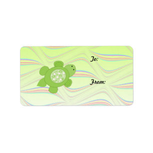 Zoete Schildpad Cadeaubonlabel Etiket