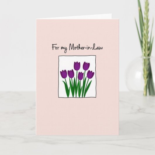 Zoete Schoonmoeder Tulp Kaart (Voorkant)