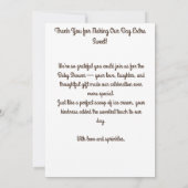 Zoete Scoop Baby Shower Bedankkaart (Achterkant)