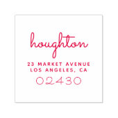 Zoete script familienaam retouradres  zelfinktende stempel (Design)