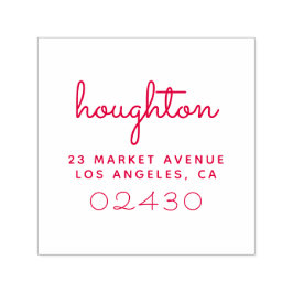 Zoete script familienaam retouradres  zelfinktende stempel