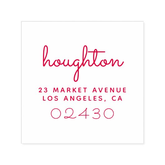 Zoete script familienaam retouradres  zelfinktende stempel (Design)