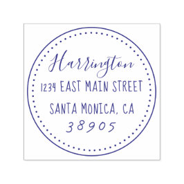 Zoete script familienaam retouradres  zelfinktende stempel