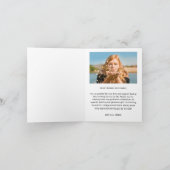 Zoete Script Hart Afstudeerfoto Bedankkaart (Binnen)